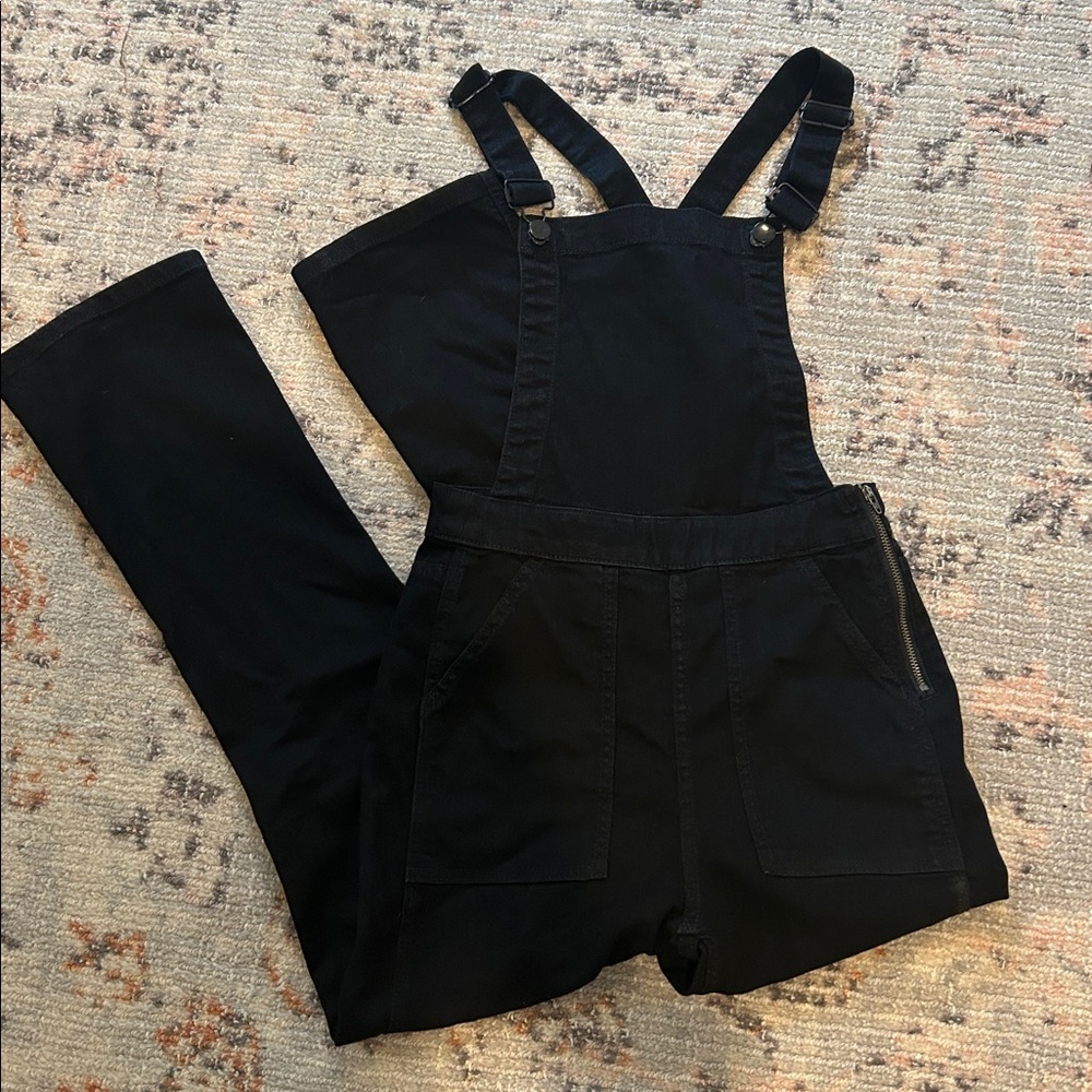 Madewell Women's Black Flare Leg Denim Overalls